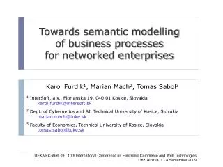 Towards semantic modelling of business processes for networked enterprises