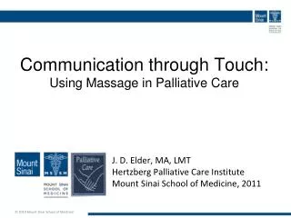 Communication through Touch: Using Massage in Palliative Care