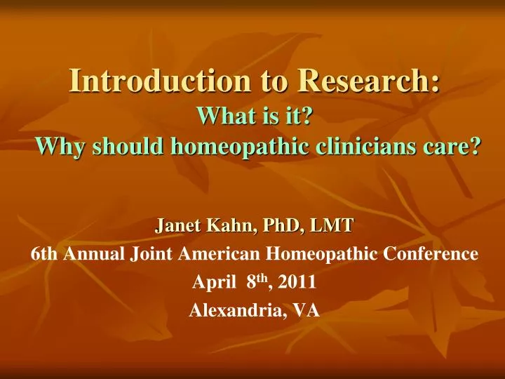 introduction to research what is it why should homeopathic clinicians care