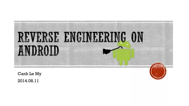 reverse engineering on android
