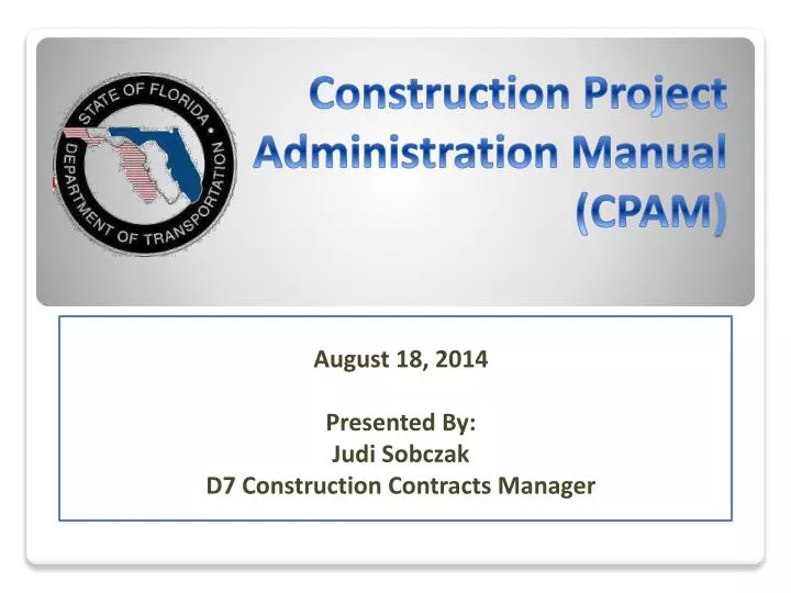 construction project administration manual cpam