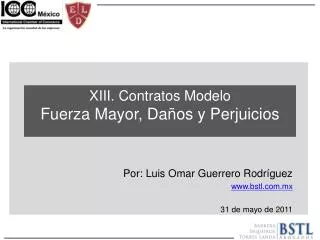 xiii contratos modelo fuerza mayor da os y perjuicios