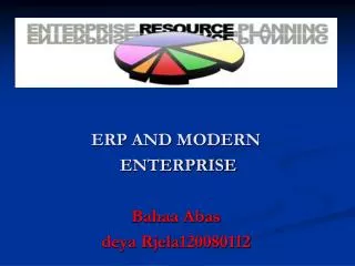 ERP AND MODERN ENTERPRISE Bahaa Abas deya Rjela120080112