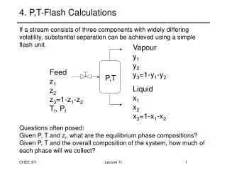 4. P,T-Flash Calculations