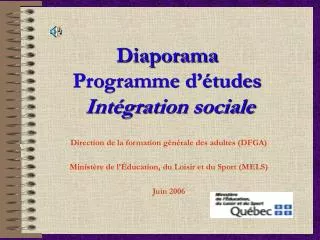 diaporama programme d tudes int gration sociale