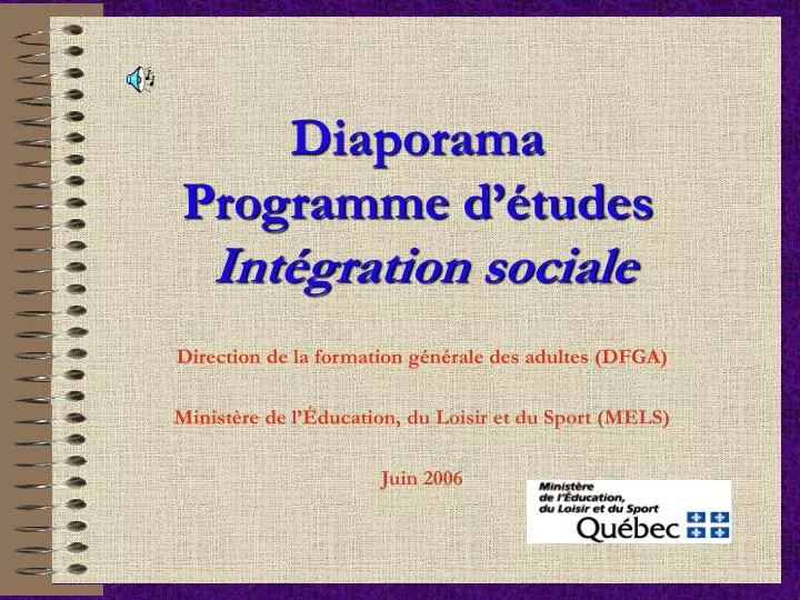 diaporama programme d tudes int gration sociale