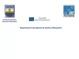 d partement francophone de gestion d alexandrie