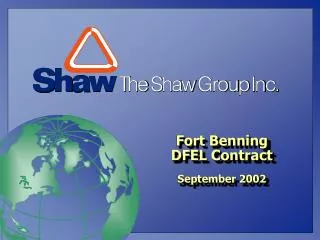 Fort Benning DFEL Contract September 2002
