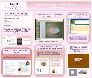 CSE 3 Fluency with Information Technology