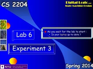 Experiment 3 Lab 6 Outline Presentation Digital product development overview
