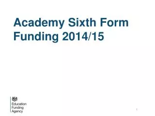 Academy Sixth Form Funding 2014/15