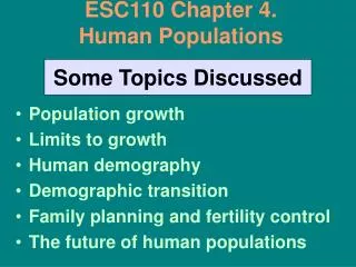 some topics discussed