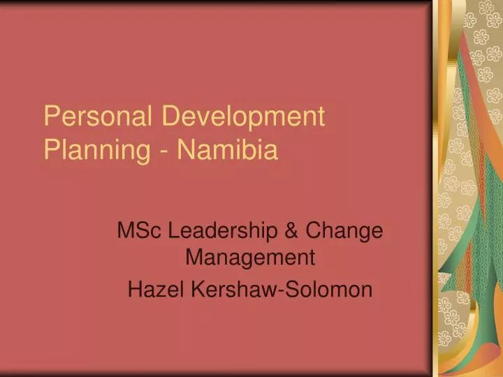 personal development planning namibia