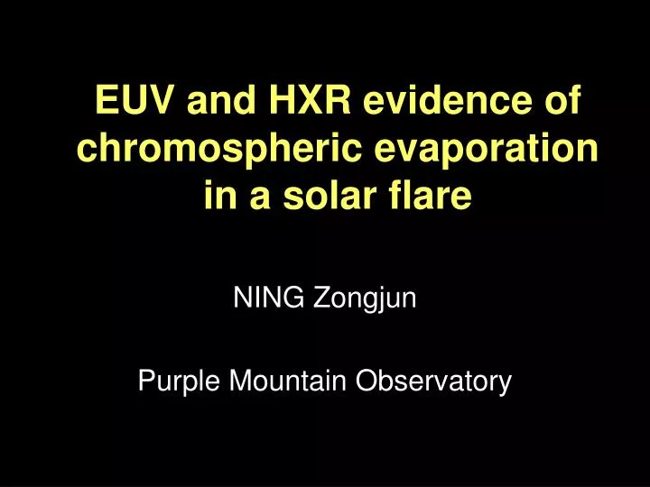 euv and hxr evidence of chromospheric evaporation in a solar flare