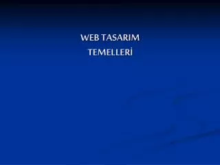 web tasarim temeller