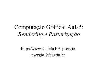 computa o gr fica aula5 rendering e rasteriza o