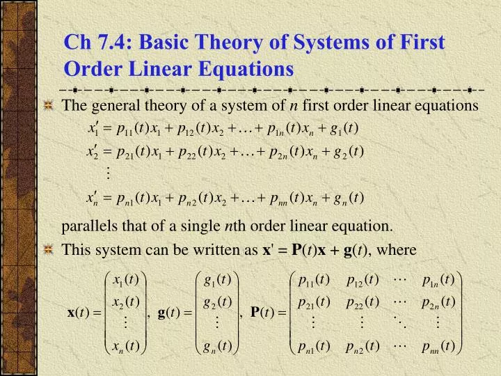 ch 7 4 basic theory of systems of first order linear equations