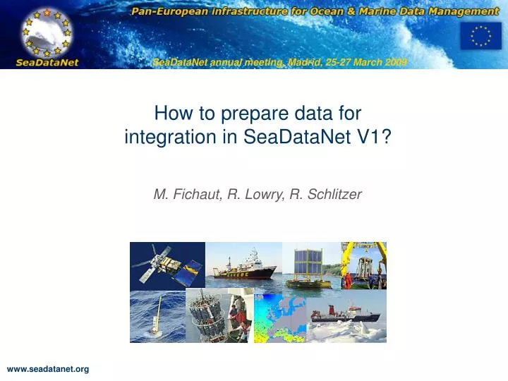how to prepare data for integration in seadatanet v1