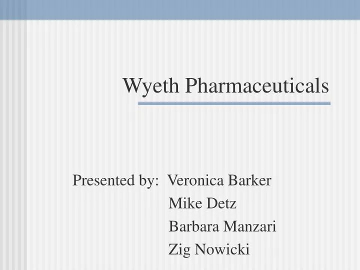 wyeth pharmaceuticals