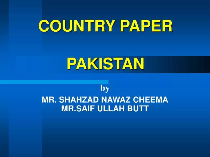 country paper pakistan