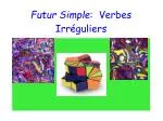 Futur Simple : Verbes Irréguliers - slide 1