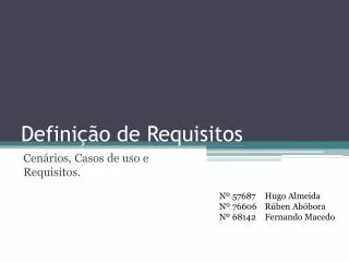 defini o de requisitos