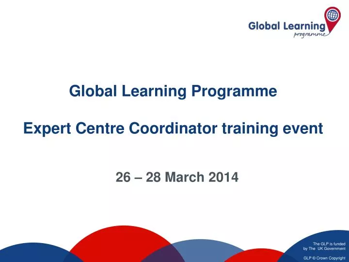 global learning programme expert centre coordinator training event