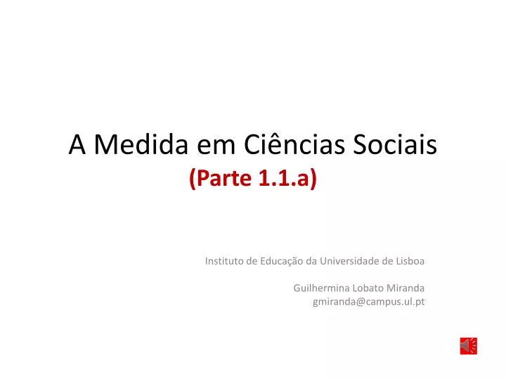 a medida em ci ncias sociais parte 1 1 a