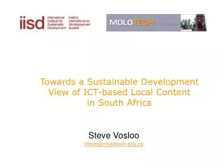 Towards a Sustainable Development View of ICT-based Local Content in South Africa