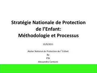 strat gie nationale de protection de l enfant m thodologie et processus