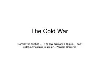 The Cold War