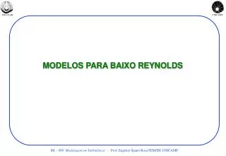 modelos para baixo reynolds