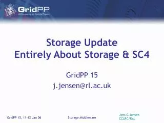 Storage Update Entirely About Storage &amp; SC4
