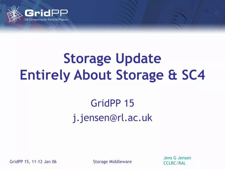 storage update entirely about storage sc4