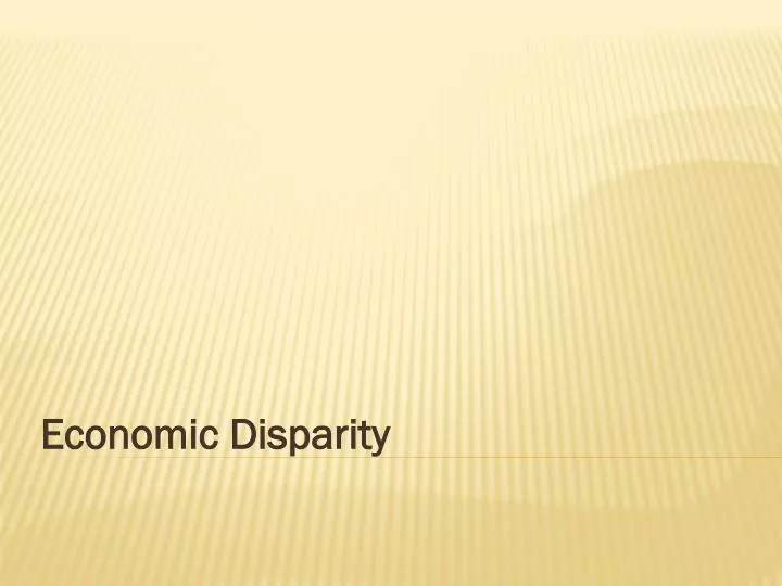 economic disparity