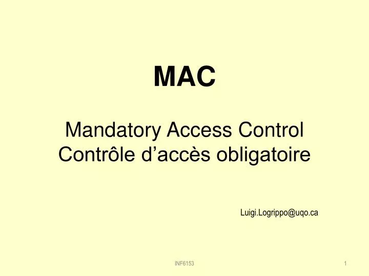 mac mandatory access control contr le d acc s obligatoire