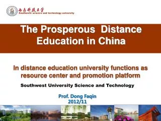 The Prosperous Distance Education in China