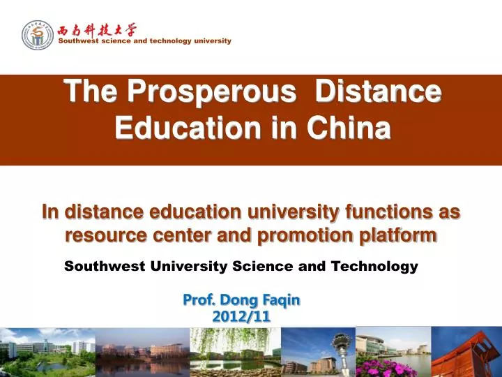 the prosperous distance education in china