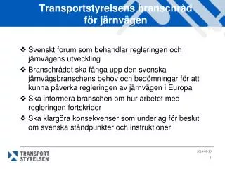 transportstyrelsens branschr d f r j rnv gen