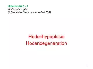 untermodul 5 2 andropathologie 6 semester sommersemester 2009