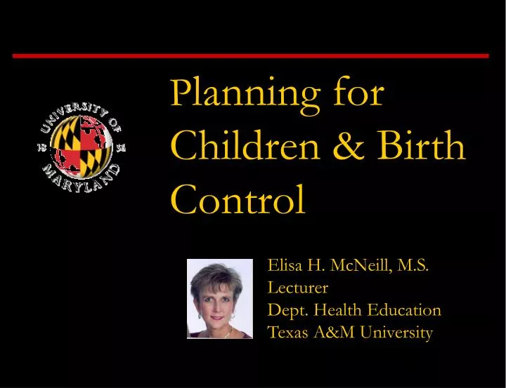 p lanning for children birth control