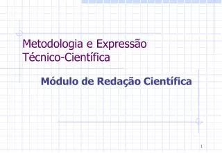 metodologia e express o t cnico cient fica