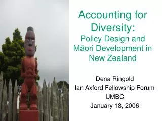 Accounting for Diversity: Policy Design and M?ori Development in New Zealand