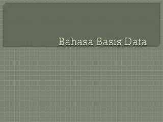 bahasa basis data