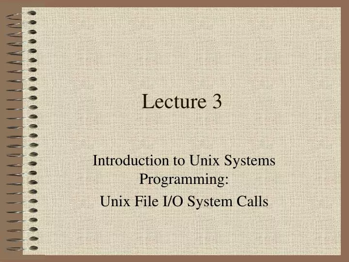 lecture 3