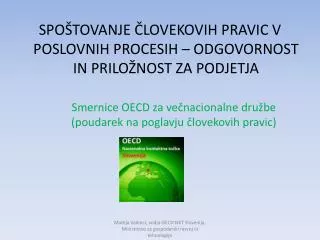 spo tovanje lovekovih pravic v poslovnih procesih odgovornost in prilo nost za podjetja
