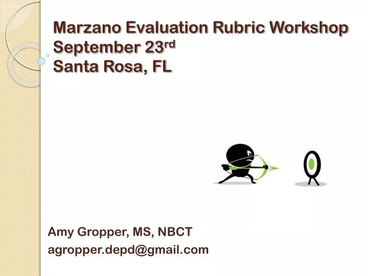 marzano evaluation rubric workshop september 23 rd santa rosa fl