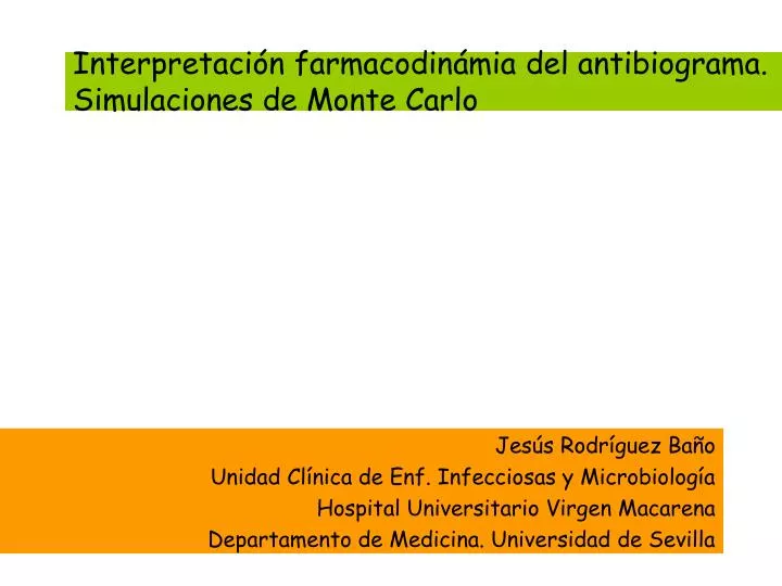 interpretaci n farmacodin mia del antibiograma simulaciones de monte carlo