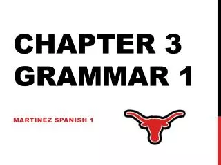 Chapter 3 Grammar 1