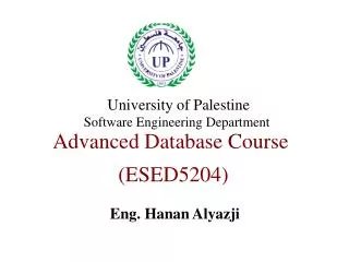 Advanced Database Course (ESED5204)
